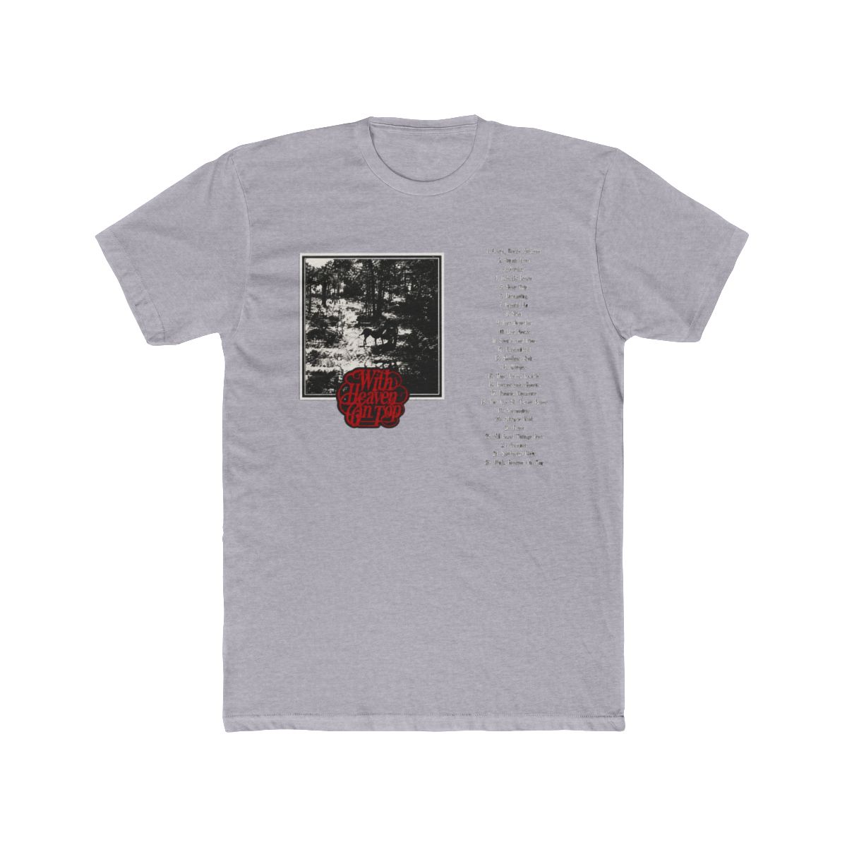 Zach Bryan Tour Merch 2026 With Heaven On Top Album Two Sides Tee