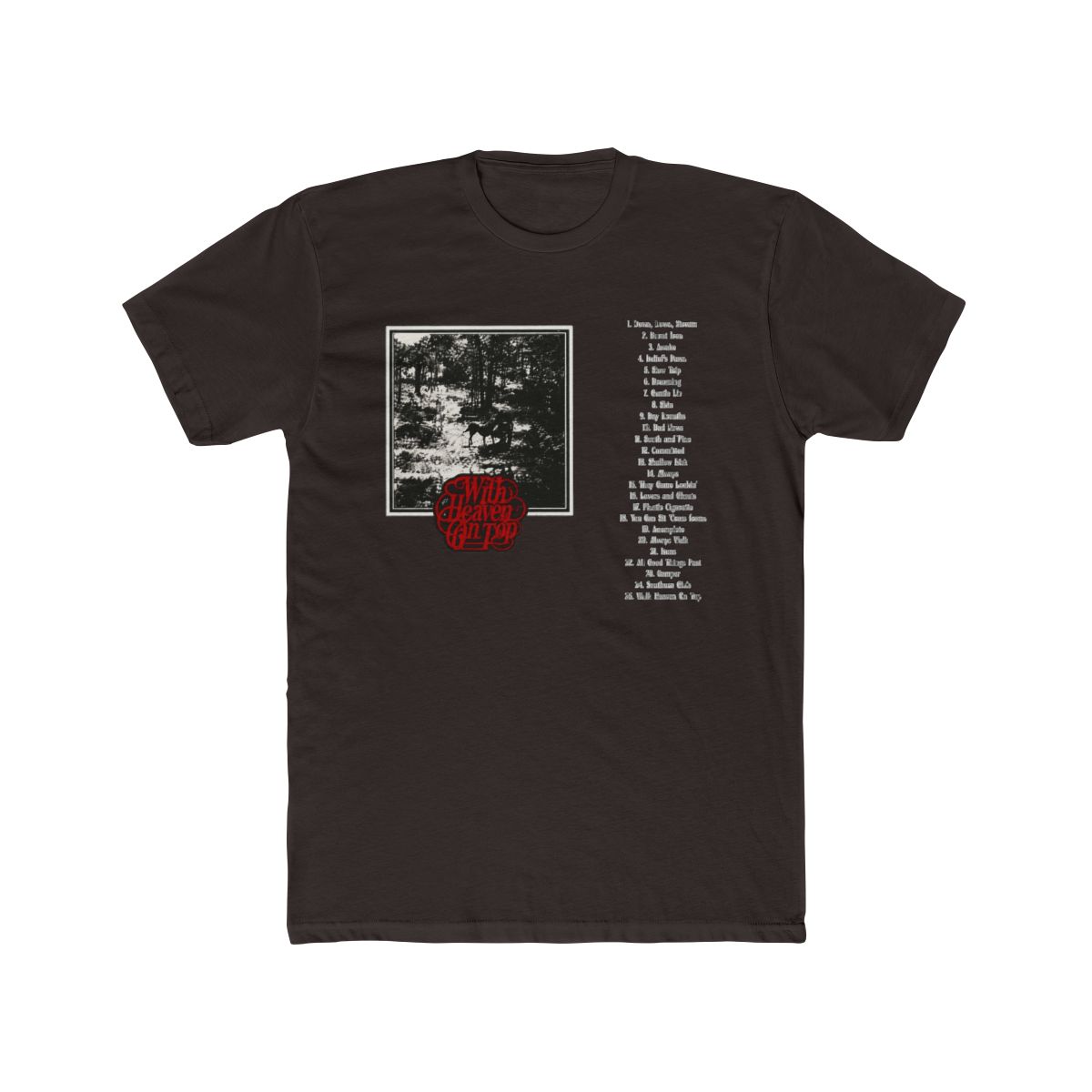 Zach Bryan Tour Merch 2026 With Heaven On Top Album Two Sides Tee - alternate angle 3, merchandise