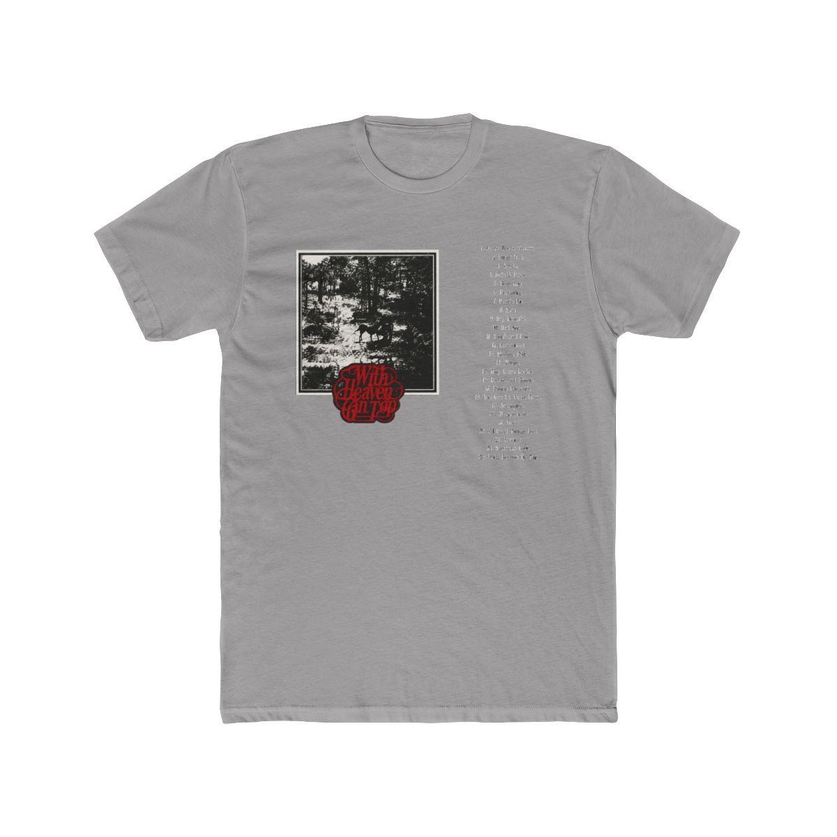 Zach Bryan Tour Merch 2026 With Heaven On Top Album Two Sides Tee - alternate angle 2, merchandise