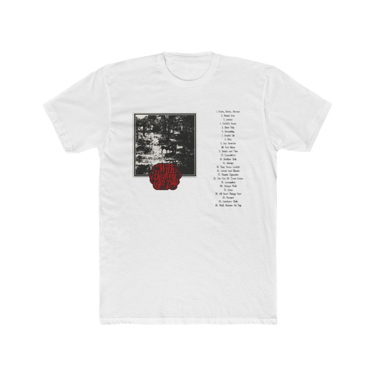 Zach Bryan Tour Merch 2026 With Heaven On Top Album Two Sides Tee - Official T-Shirts merchandise