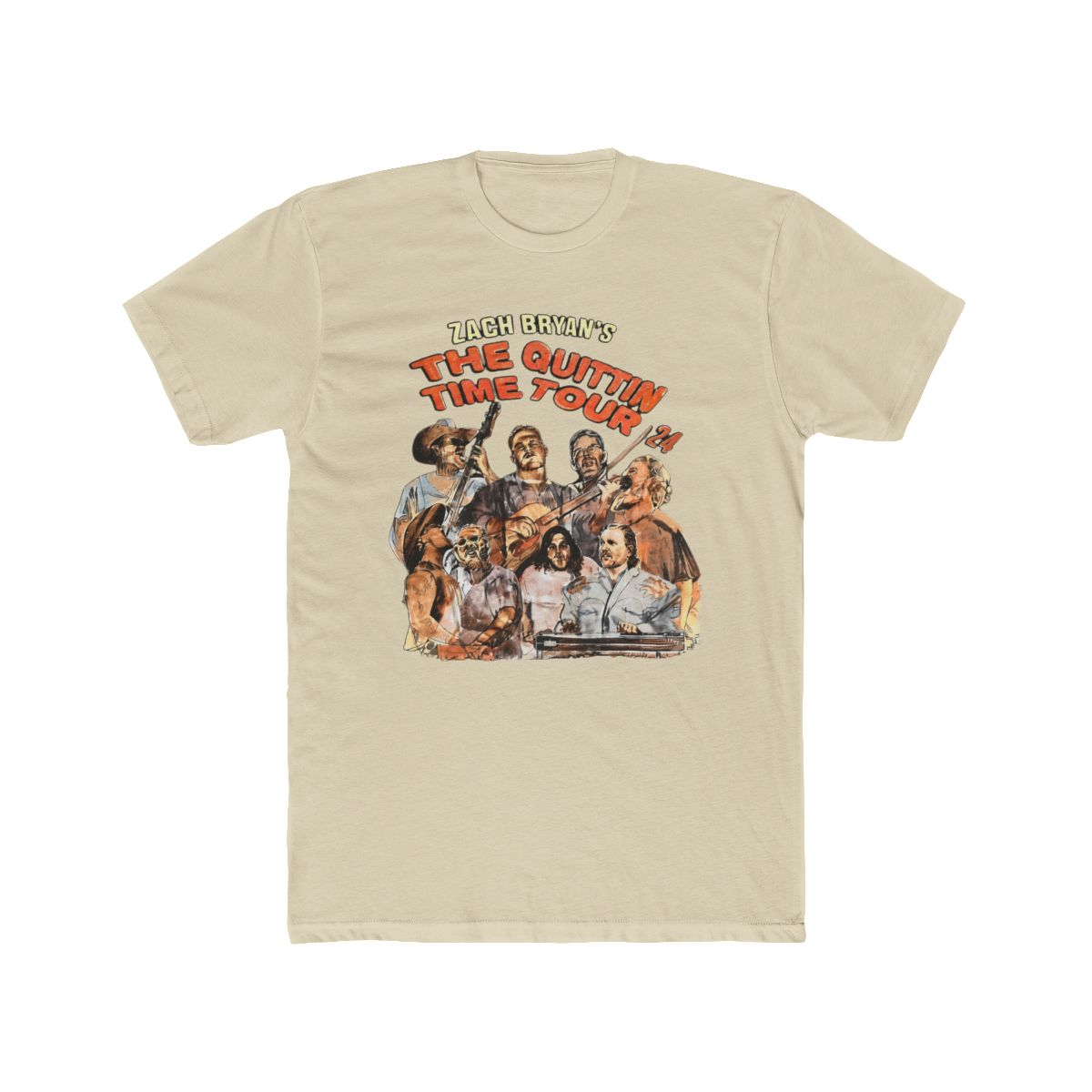 2024 Zach Bryan The Quittin Time Tour T Shirt Size Medium Black Concert - alternate angle 4, merchandise