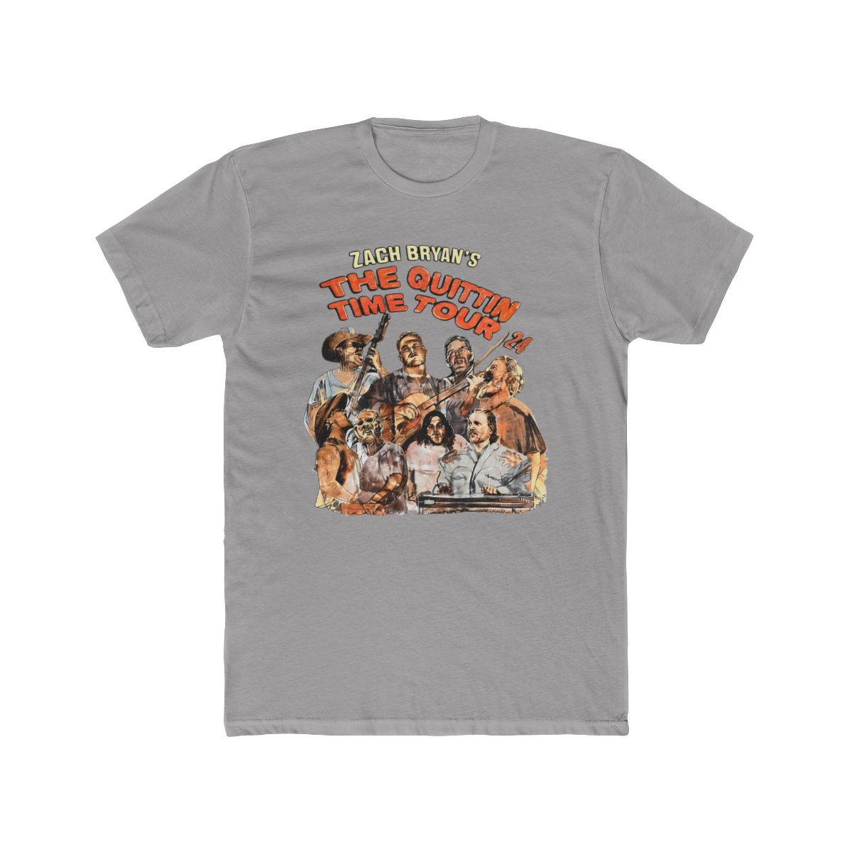 2024 Zach Bryan The Quittin Time Tour T Shirt Size Medium Black Concert - alternate angle 2, merchandise