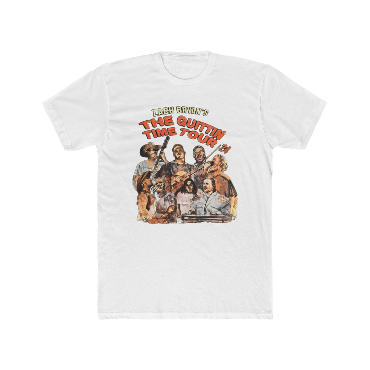 2024 Zach Bryan The Quittin Time Tour T Shirt Size Medium Black Concert - Official T-Shirts merchandise