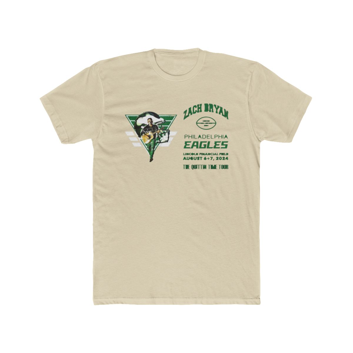 Zach Bryan Philadelphia Eagles The Quittin Time Tour T Shirt - alternate angle 5, merchandise