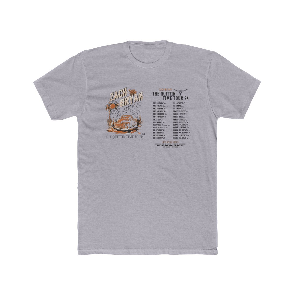 Zach Bryan Merch, Zach Bryan The Quittin Time Tour 2024 Schedule T Shirt