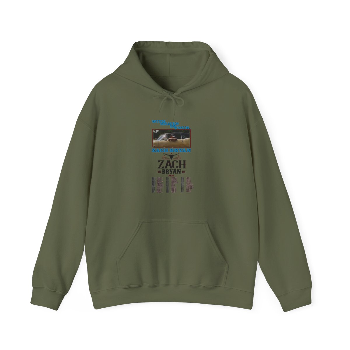 Zach Bryan With Heaven On tour 2026 dates schedule logo shirt, hoodie, sweater, long sleeve and Hoodie - alternate angle 4, merchandise