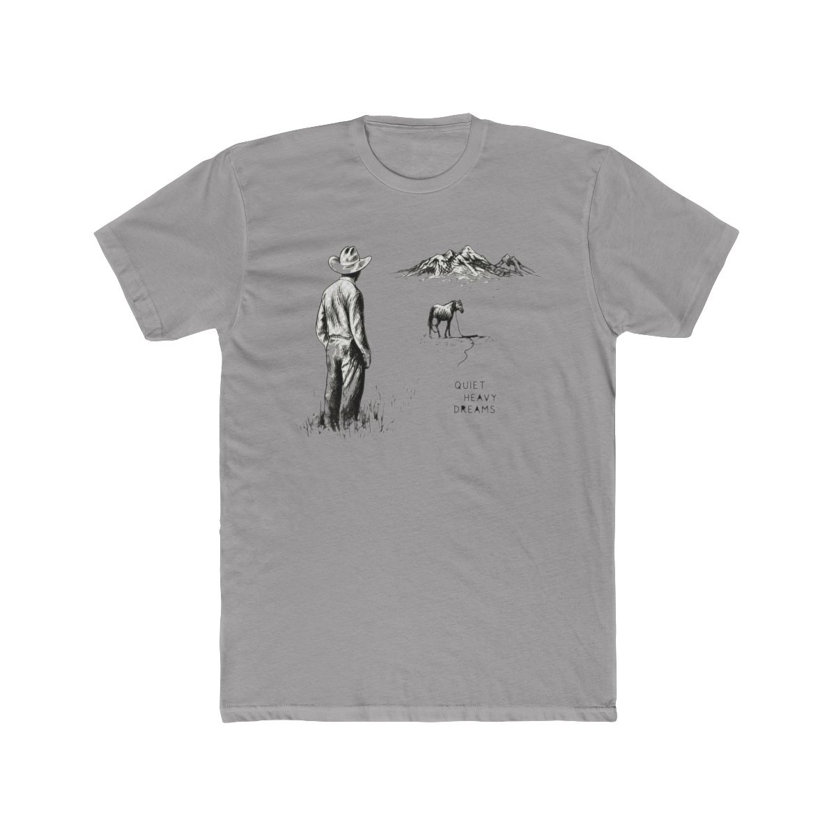 Zach Bryan Quiet Heavy Dreams Tee, Small Off-White - Official T-Shirts merchandise