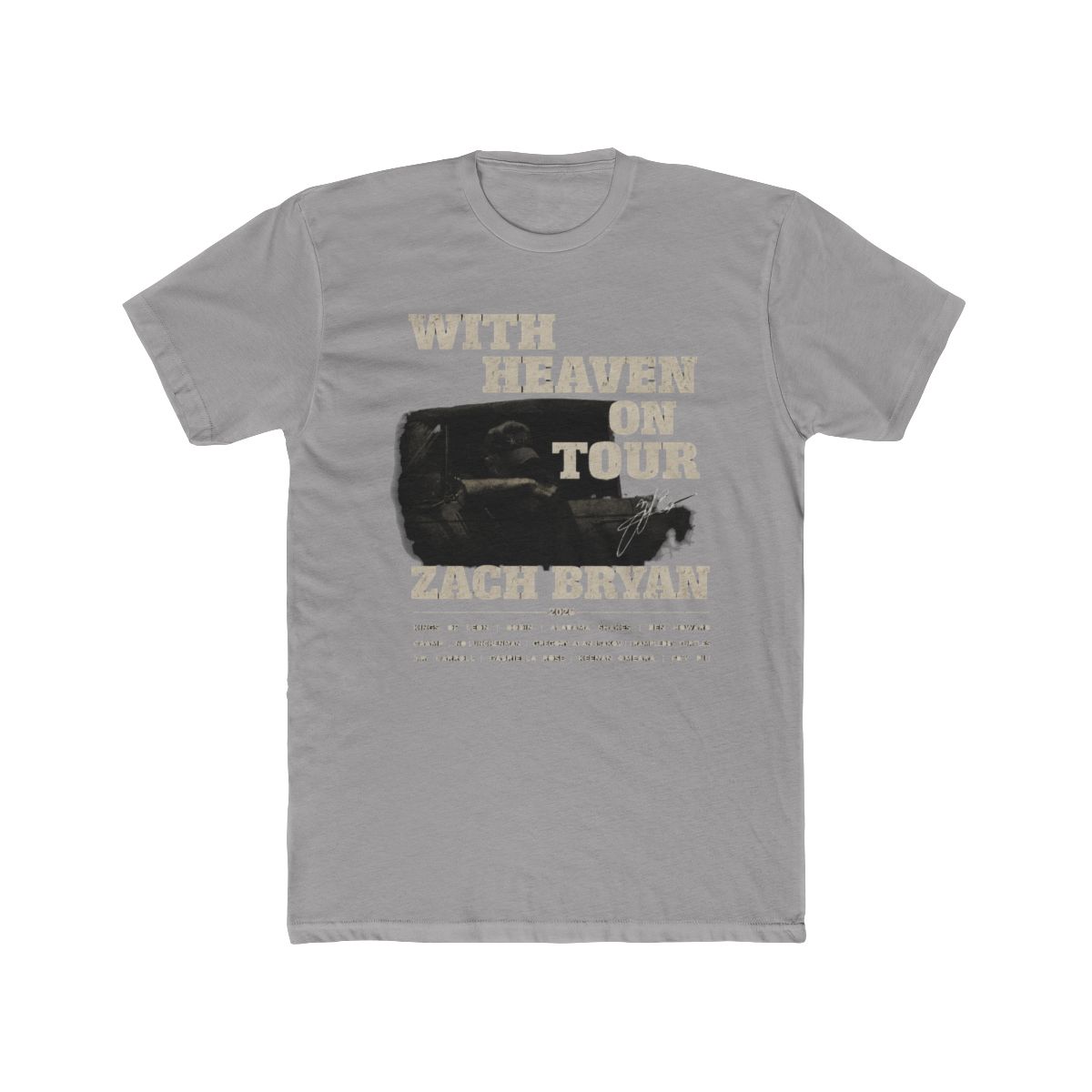 Zach Bryan 2026 Tour T Shirt, With Heaven On Top Concert NH27464 - alternate angle 2, merchandise