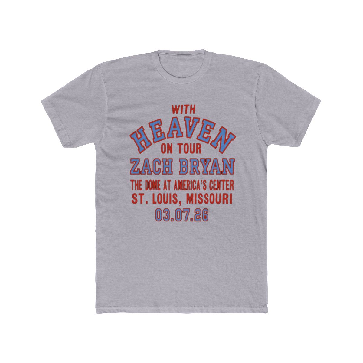 Zach Bryan With Heaven On Tour T Shirt | St. Louis Concert Merch