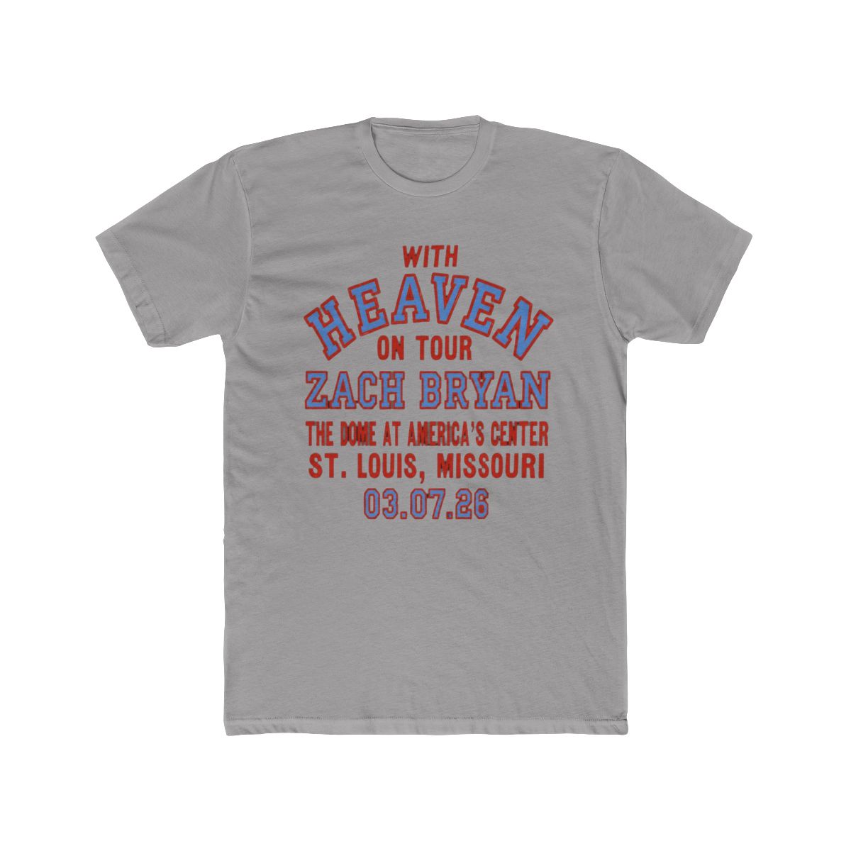 Zach Bryan With Heaven On Tour T Shirt | St. Louis Concert Merch - Official T-Shirts merchandise