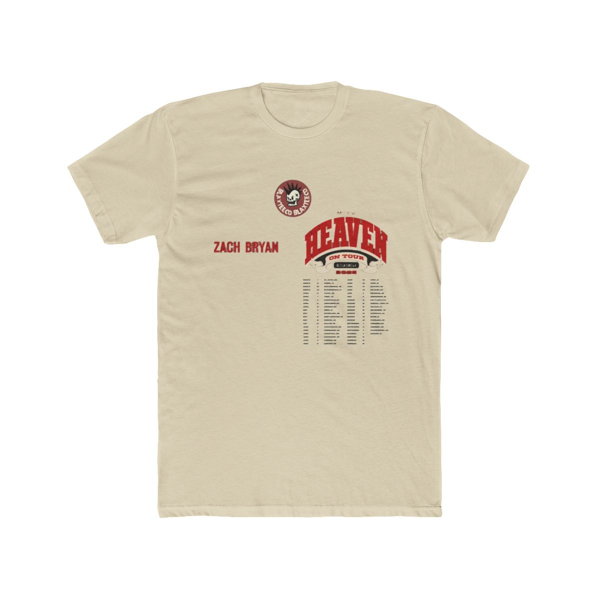 Zach Bryan With Heaven On Top Tour 2026 Merch Two Sided Black T Shirt - Blaxteeco - alternate angle 4, merchandise