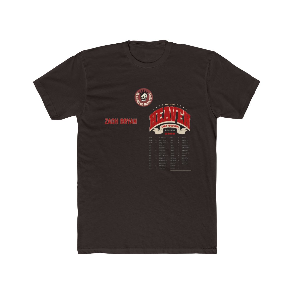 Zach Bryan With Heaven On Top Tour 2026 Merch Two Sided Black T Shirt - Blaxteeco - alternate angle 3, merchandise