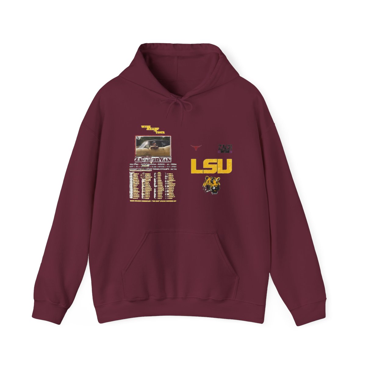 LSU Tigers Zach Bryan With Heaven On tour cities dates shirt, hoodie, sweater, long sleeve and Hoodie - alternate angle 3, merchandise