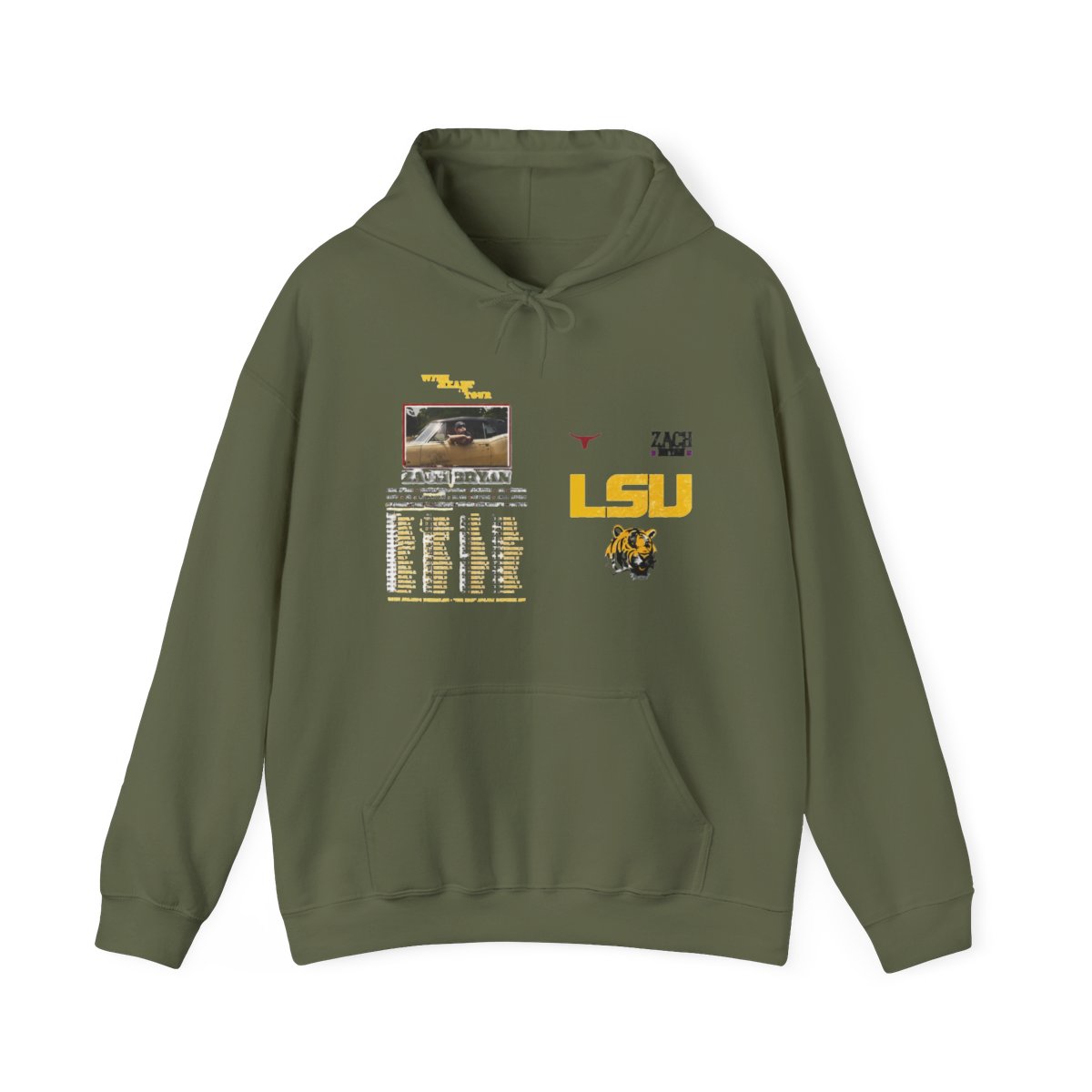 LSU Tigers Zach Bryan With Heaven On tour cities dates shirt, hoodie, sweater, long sleeve and Hoodie - alternate angle 4, merchandise