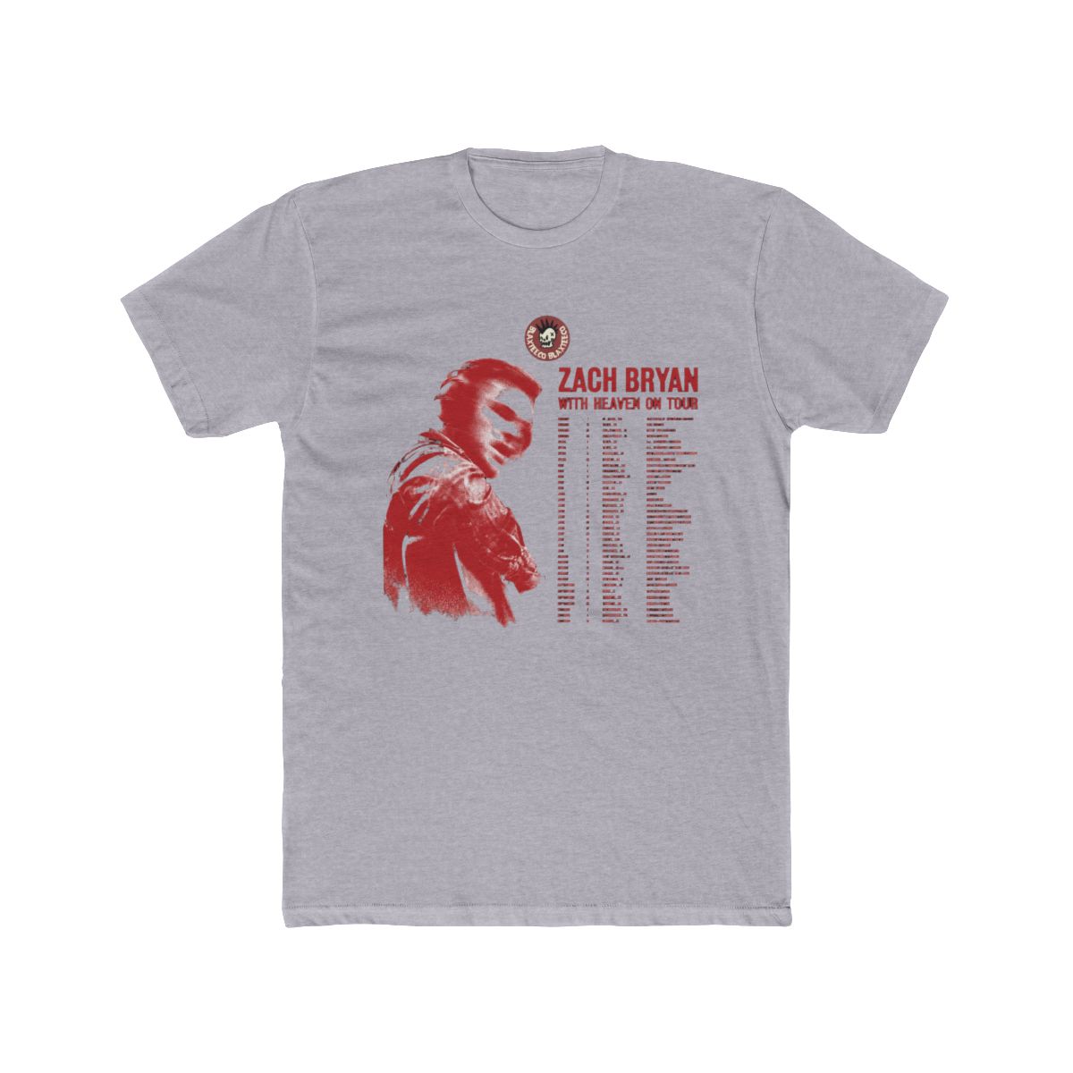 Zach Bryan With Heaven On Top Tour 2026 Merch With Dates Back White T Shirt - Blaxteeco