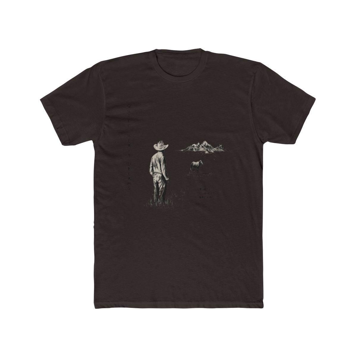 Zach Bryan 's Standard Official Merch Quiet Heavy Dreams Tee, Off White - alternate angle 2, merchandise