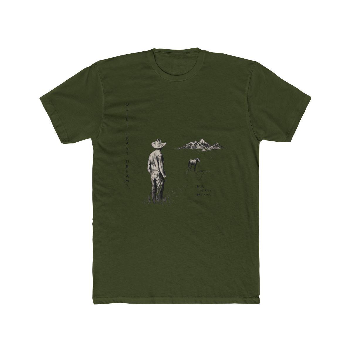 Zach Bryan 's Standard Official Merch Quiet Heavy Dreams Tee, Off White - alternate angle 5, merchandise